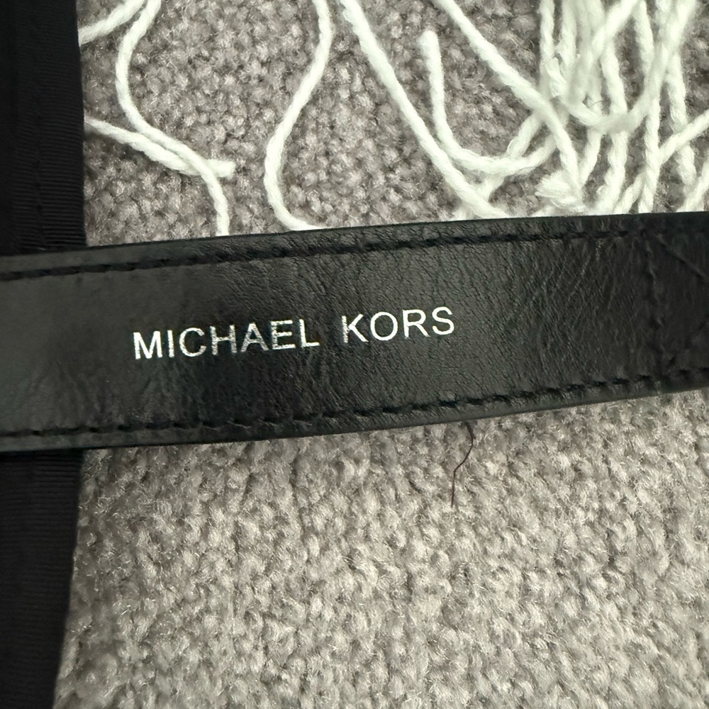 Michael Kors Black Embossed Baby Diaper Handbag With Baby Changing Pad & Pockets - Picture 7 of 10